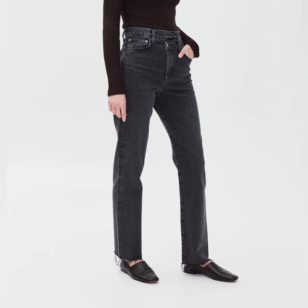 AGOLDE Criss Cross Straight Jeans ✨BRAND NEW WITH TAGS ✨Washed Black ✨SIZE: 24”